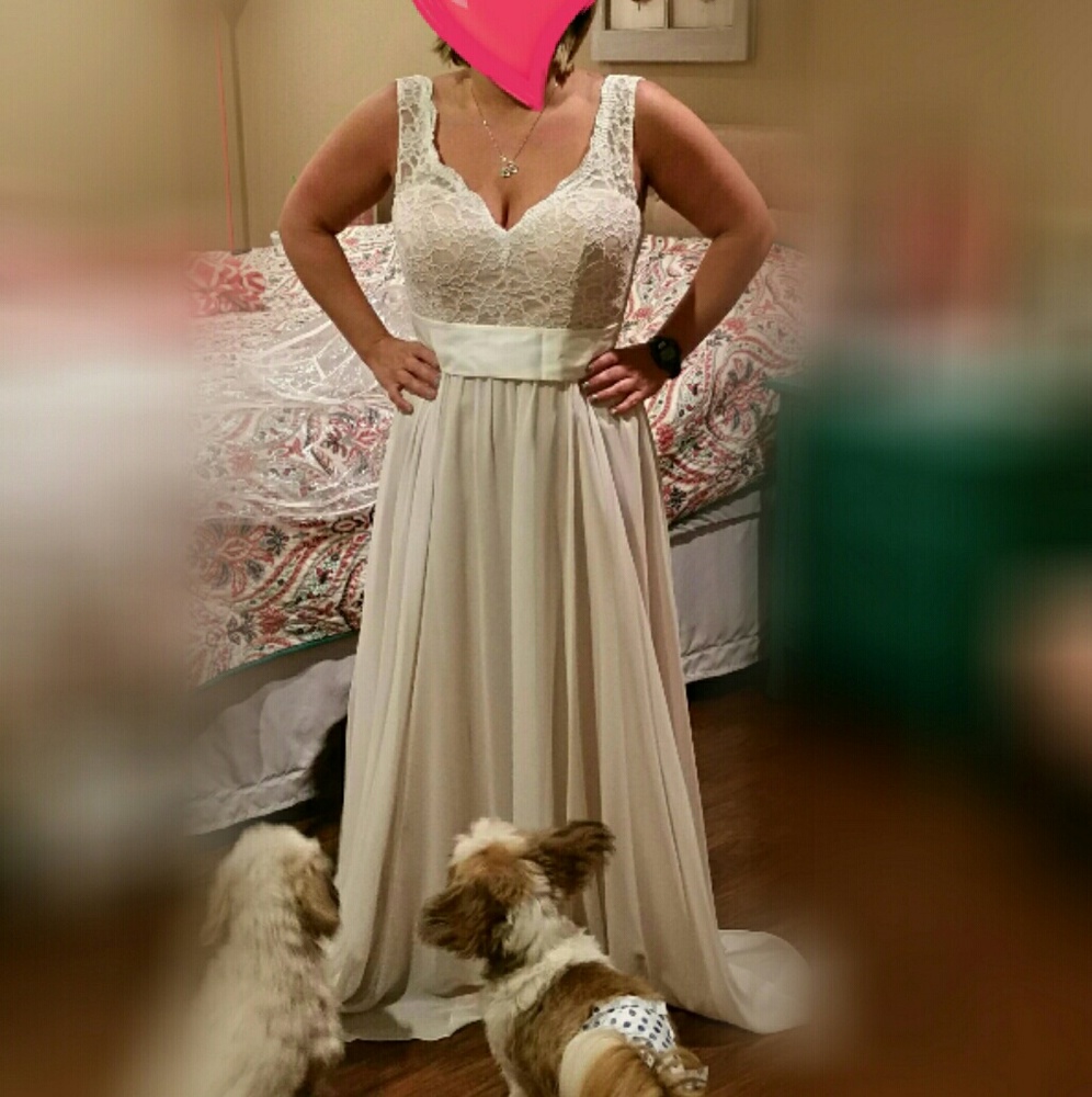 Blush wedding dress